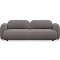 3-SITZER SCHLAFSOFA Tvoya Taupe Bouclé - Graubraun/Schwarz, Kunststoff/Textil (253/82/110cm) - Selsey