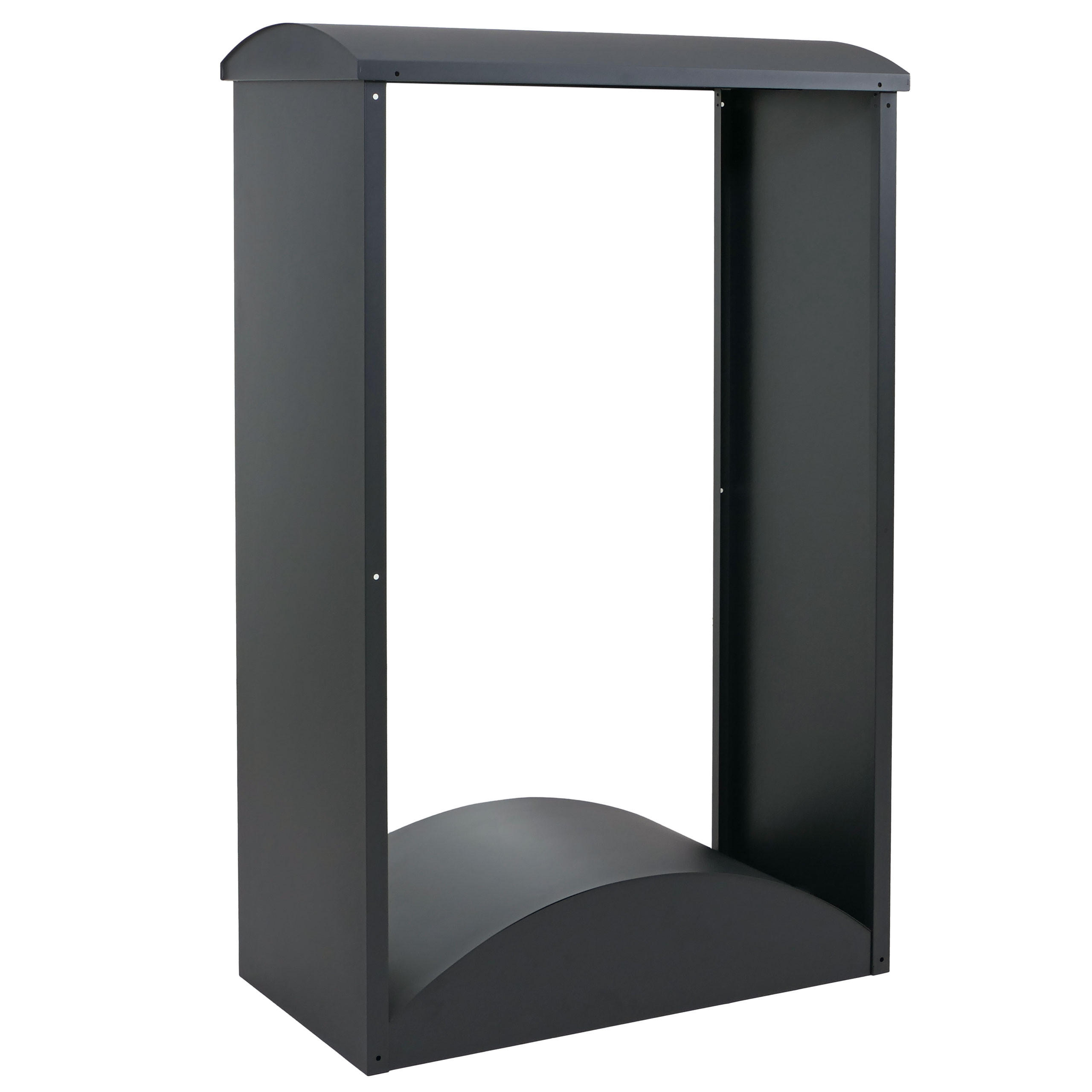BRENNHOLZLAGER Anthrazit - Anthrazit, Metall (98/160/50cm) - MCW