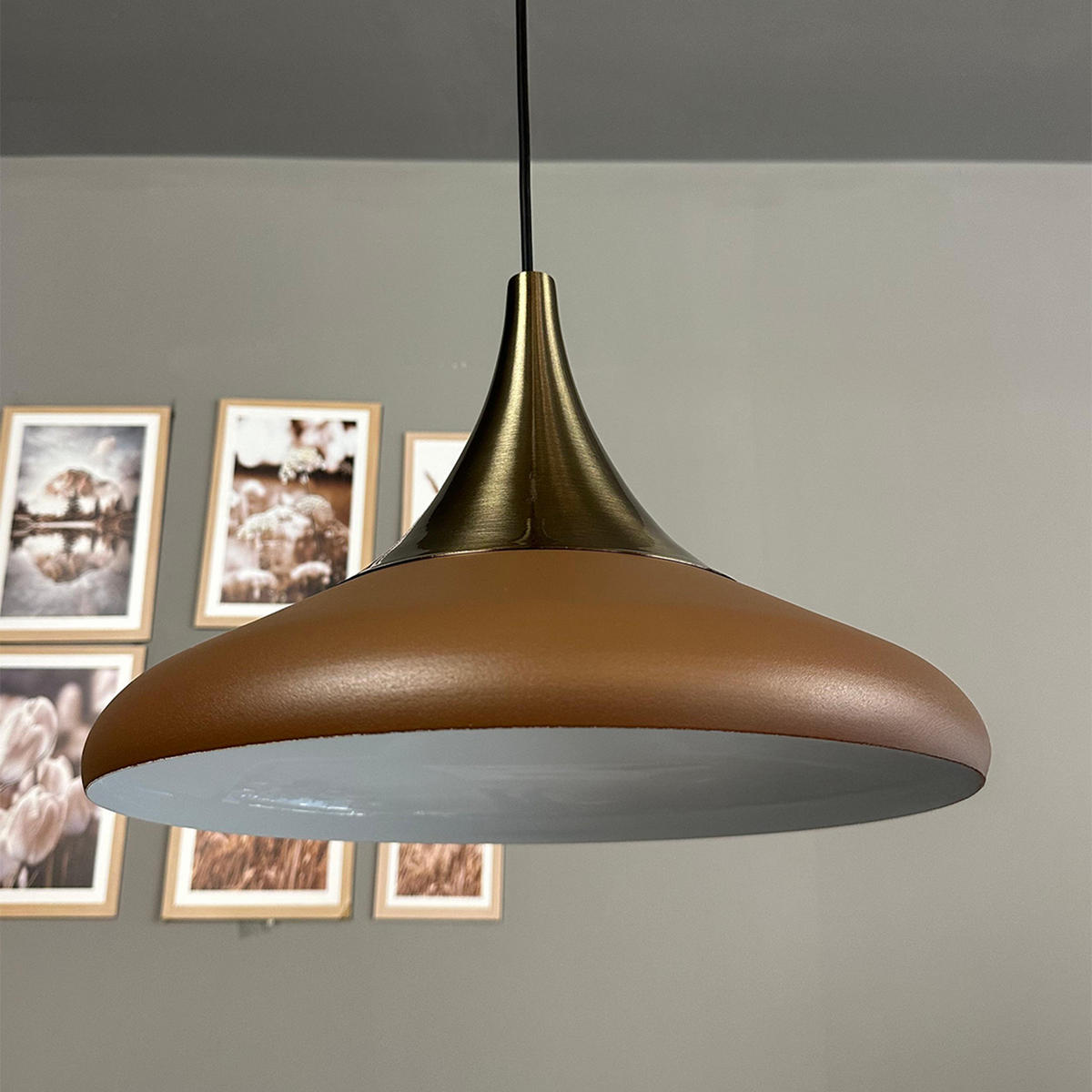 PENDELLEUCHTE Paladin - Braun, Metall (35/35/28cm) - Bamyum