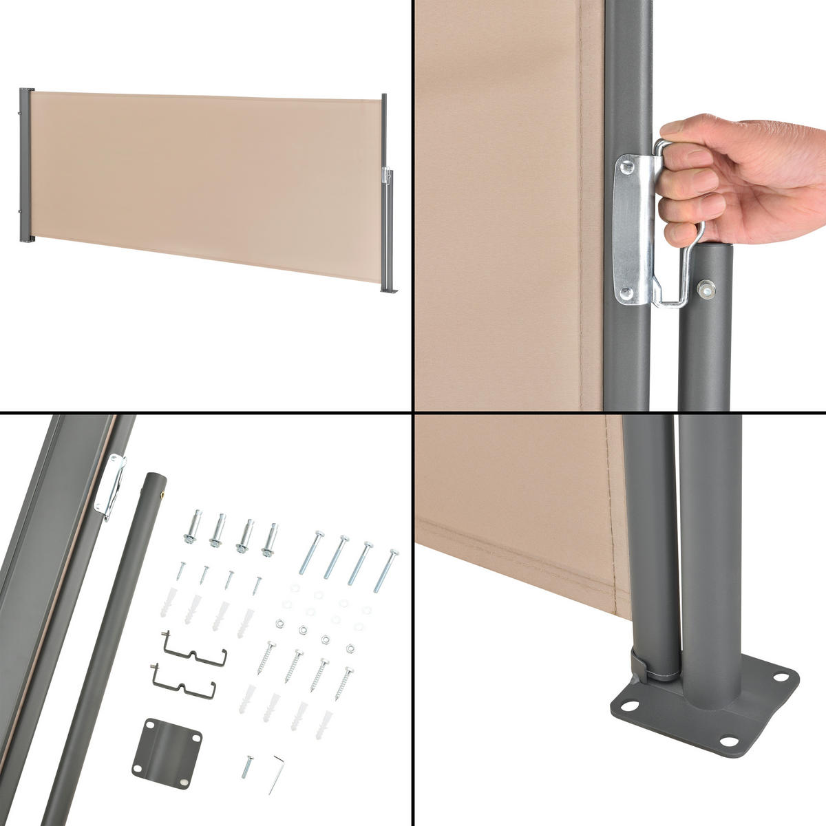 SEITENMARKISE Mulhacén - Sandfarben, Textil (300/100cm) - pro.tec