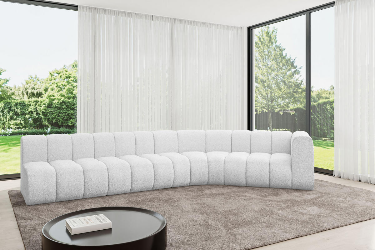 ECKSOFA modulares Sofa Karex-L2 - 399x194x70 cm Weiß - Weiß, Holzwerkstoff/Textil (399/194cm) - ALTDECOR