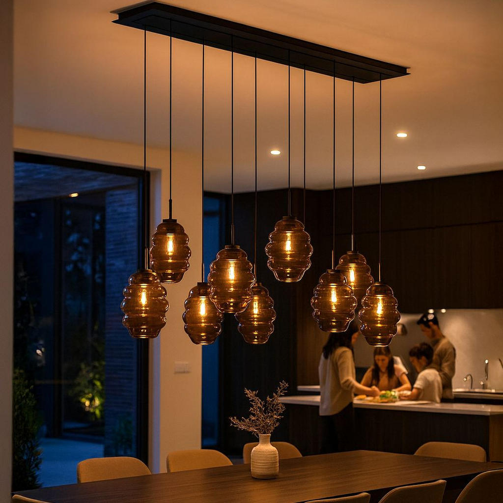 Thumbnail - s.luce Hängeleuchte, Braun, Schwarz, Glas, Oval, 18x20x18 cm, Nur In Filialen Erhältlich