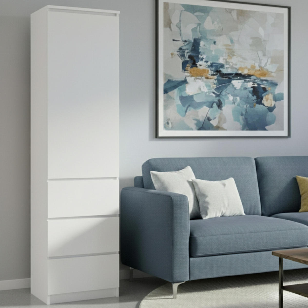 KLEIDERSCHRANK in Weiß - Weiß, Holzwerkstoff (50/180.5/40cm) - Home Collective