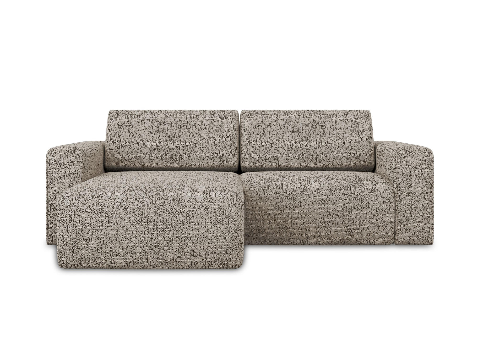 ECKSOFA Links Strukturstoff Stoff Beige - Beige/Gelb, Kunststoff/Textil (167/224cm) - Makamii