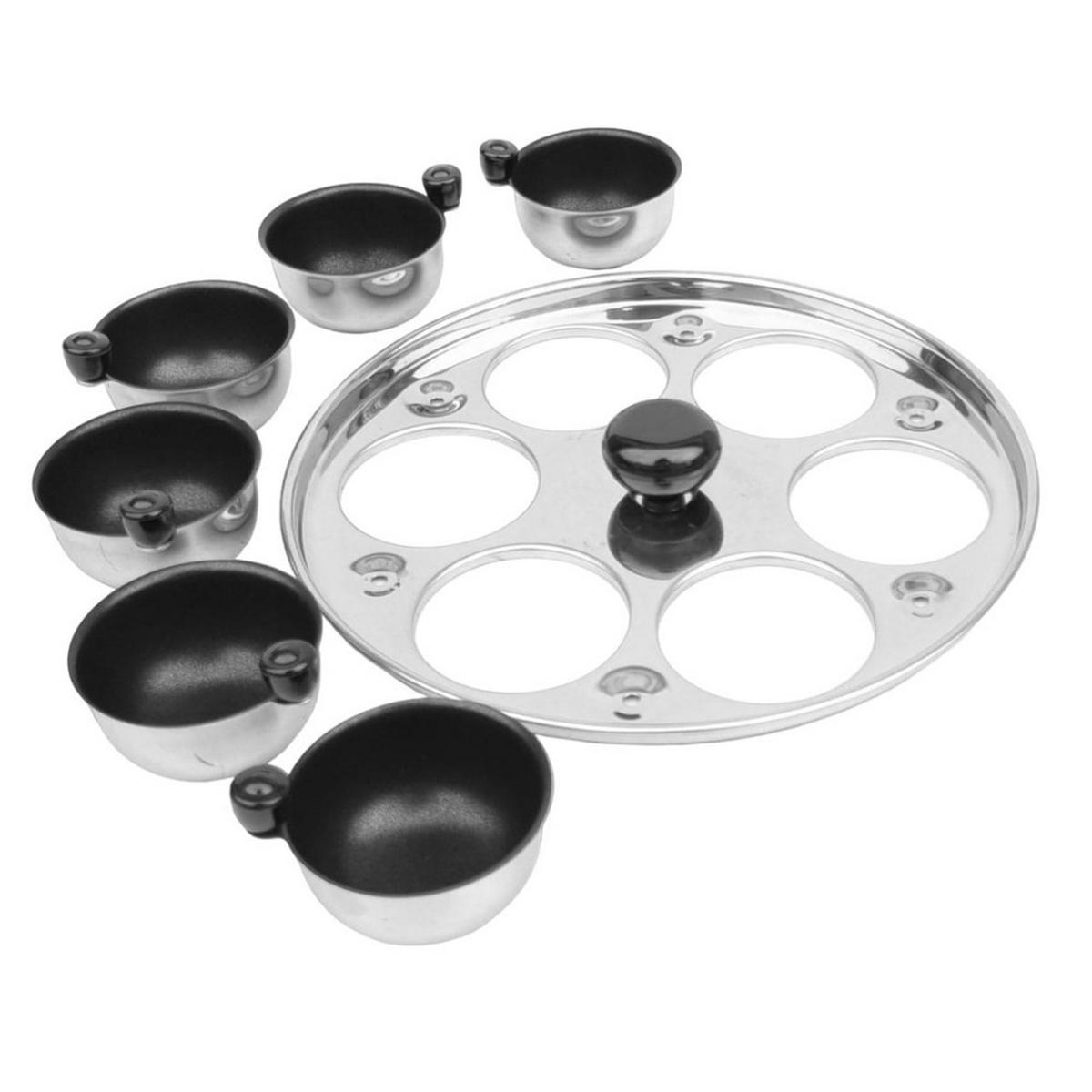 EIERPFANNE Silber 24/24/6 cm KB7607 - Silberfarben, Metall (24cm) - Klausberg 
