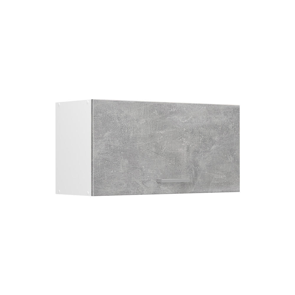 HÄNGESCHRANK R-Line, Beton/Weiß, 80 cm Flach - Weiß/Grau, Holzwerkstoff (80/40/31cm) - Vicco