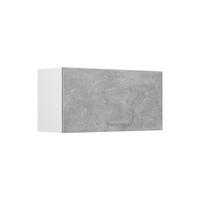 HÄNGESCHRANK R-Line, Beton/Weiß, 80 cm Flach - Weiß/Grau, Holzwerkstoff (80/40/31cm) - Vicco