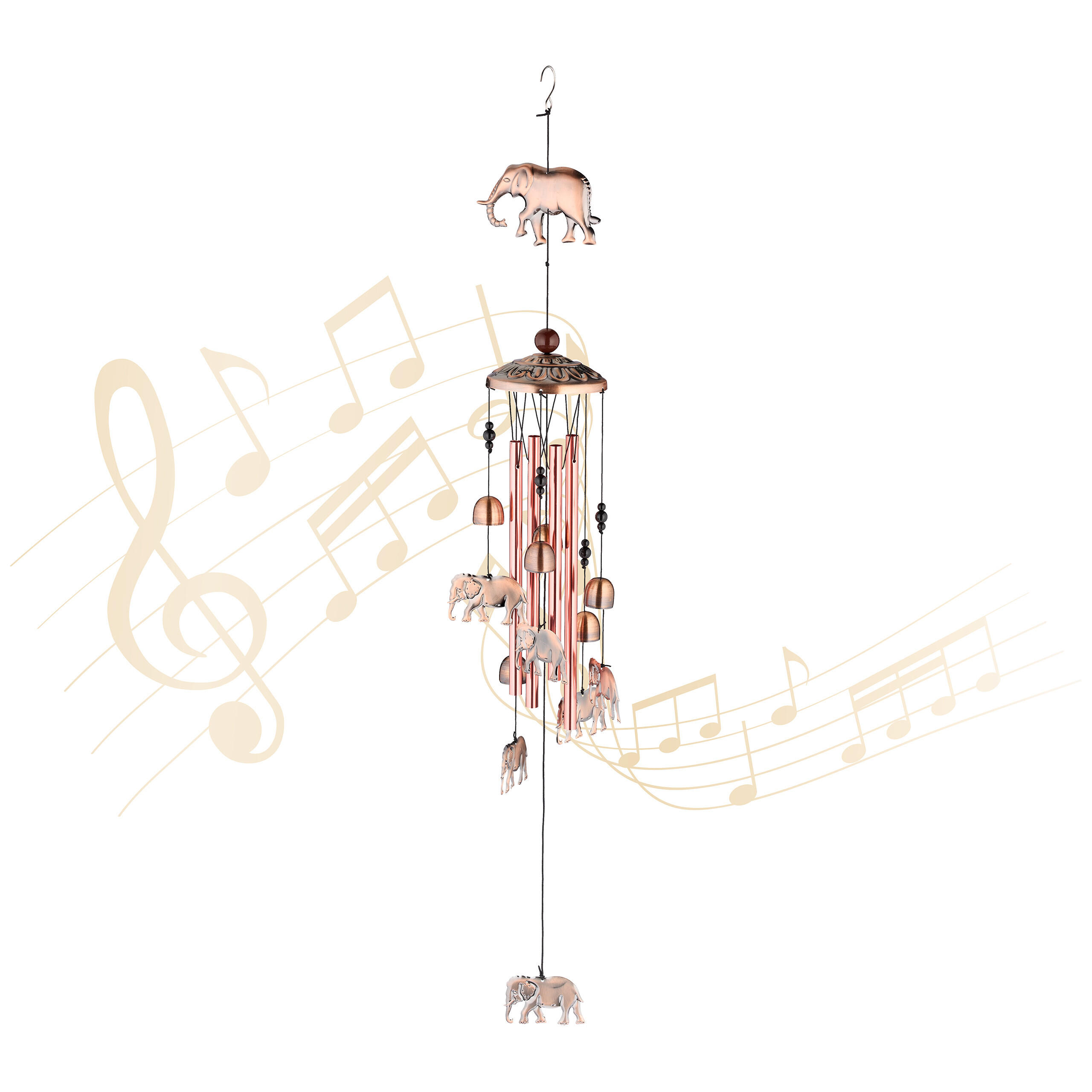 WINDSPIEL - Multicolor, Metall (11.5/11.5/90cm) - Relaxdays