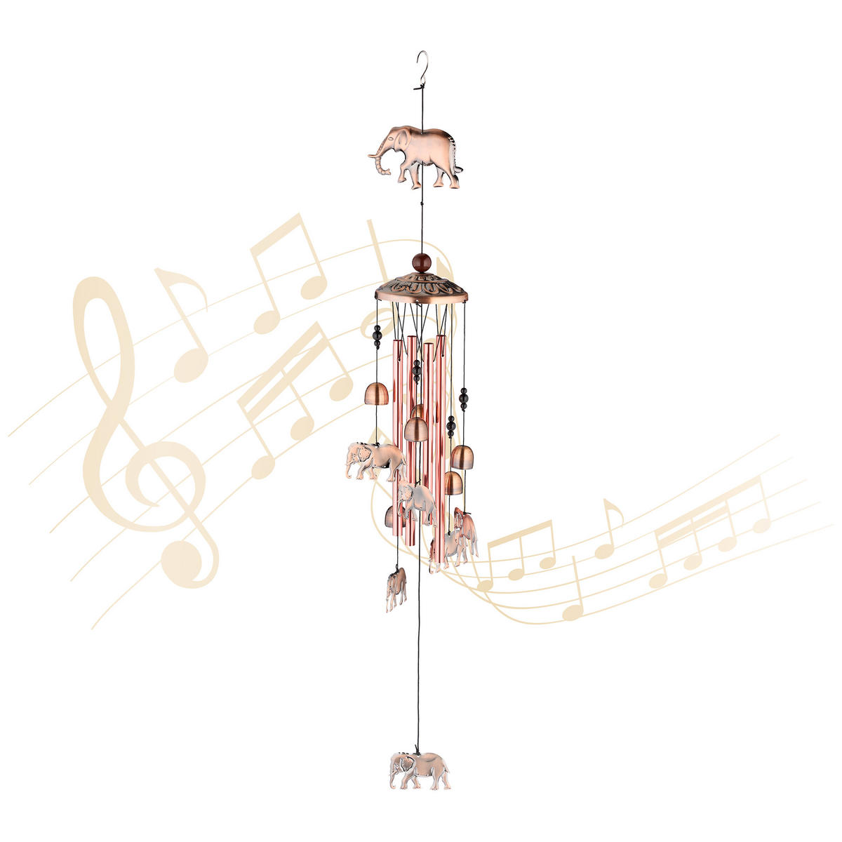 WINDSPIEL - Multicolor, Metall (11.5/11.5/90cm) - Relaxdays
