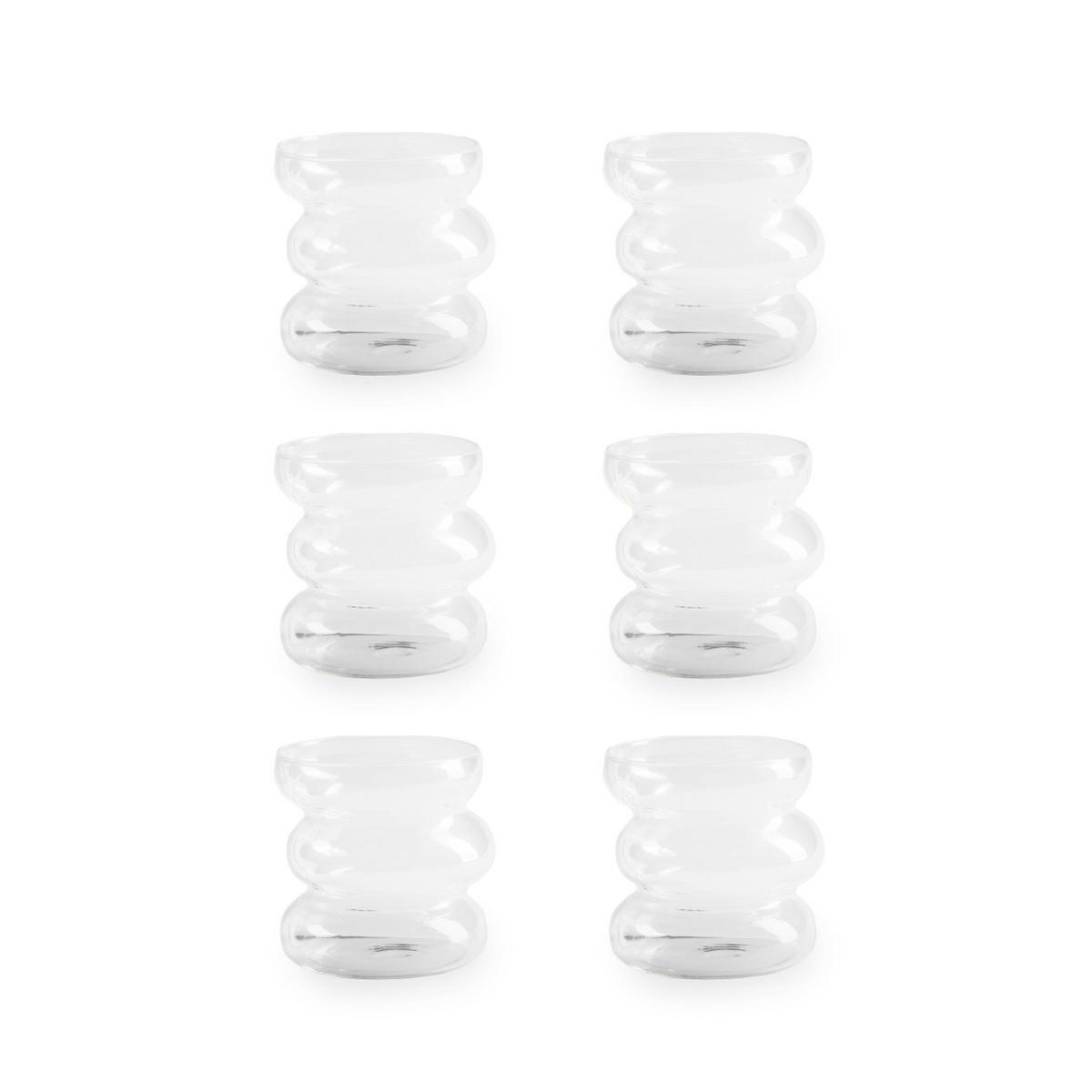 GLÄSERSET Bubbly 0,45 l 6er-Set - Transparent, Glas (0.45L) - Homla