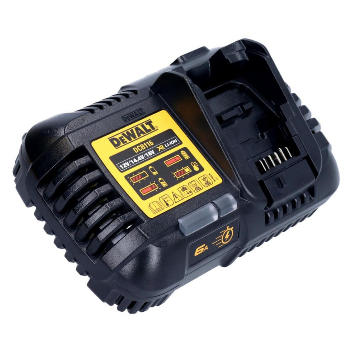 DEWALT DCB 116 XR Schnell Ladegerät 12 V - 18 V Li-Ion 6 A - Multicolor, Kunststoff (220/150/90cm) - DeWalt