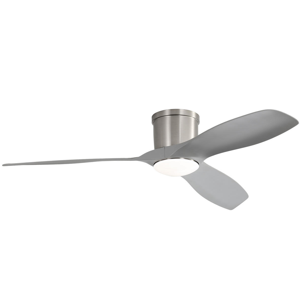 DECKENVENTILATOR DE-16275 52 Zoll mit LED & Speicherfunktion Grau - Silberfarben, Kunststoff (132.08/132.08/31.8cm) - ComfortXL