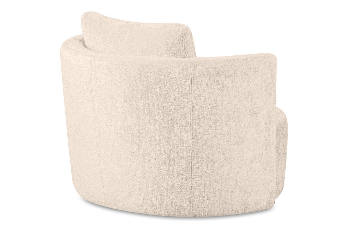 DREHSESSEL RAGGI 360° Drehfunktion mit inklusive dekorativem Kissen, Ecru - Ecru, Textil (92/75/94cm) - KONSIMO®