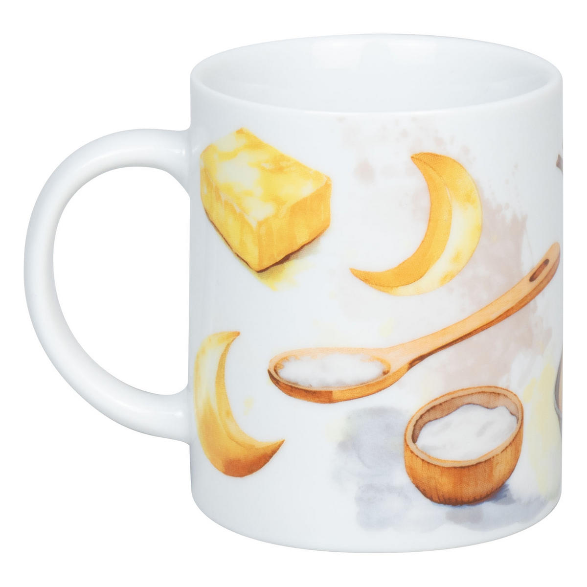 KAFFEEBECHER Weihnachtsbäckerei Vanillekipf - Naturfarben, Keramik (0.3L) - Könitz