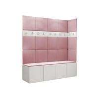 GARDEROBEN-SET Orion II - Weiß/Rosa, Holzwerkstoff/Kunststoff (168/186/46cm) - MIRJAN24