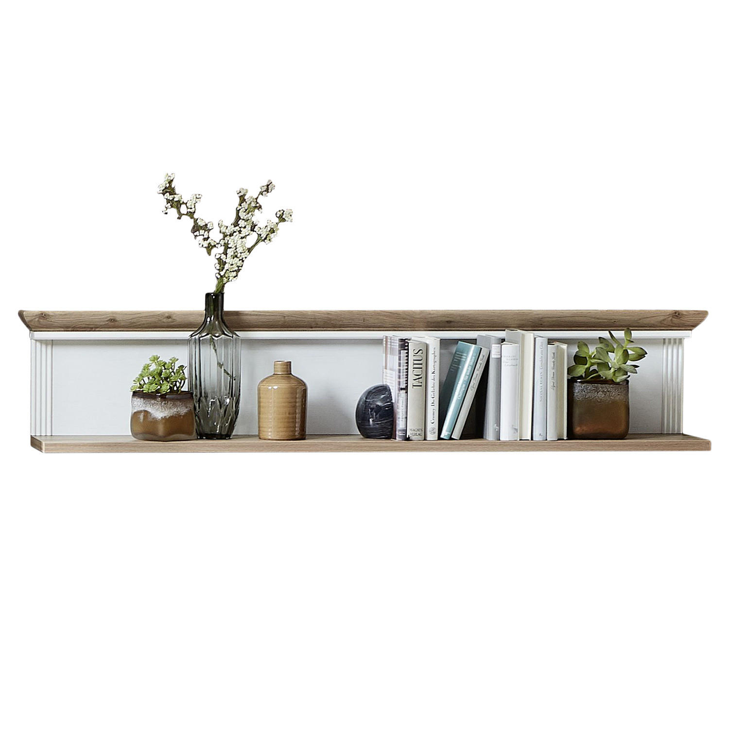 WANDREGAL - Weiß, Holzwerkstoff (142/29/20cm) - home24