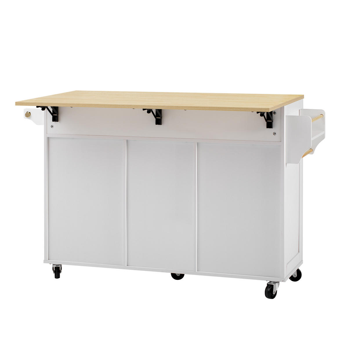 KÜCHENINSEL 140x40-70x92 cm Weiß mit Ausziehbarer Arbeitsplatte und Multifunktionsschubladen - Weiß, Holz/Holzwerkstoff (140/92/40cm) - Oxeza