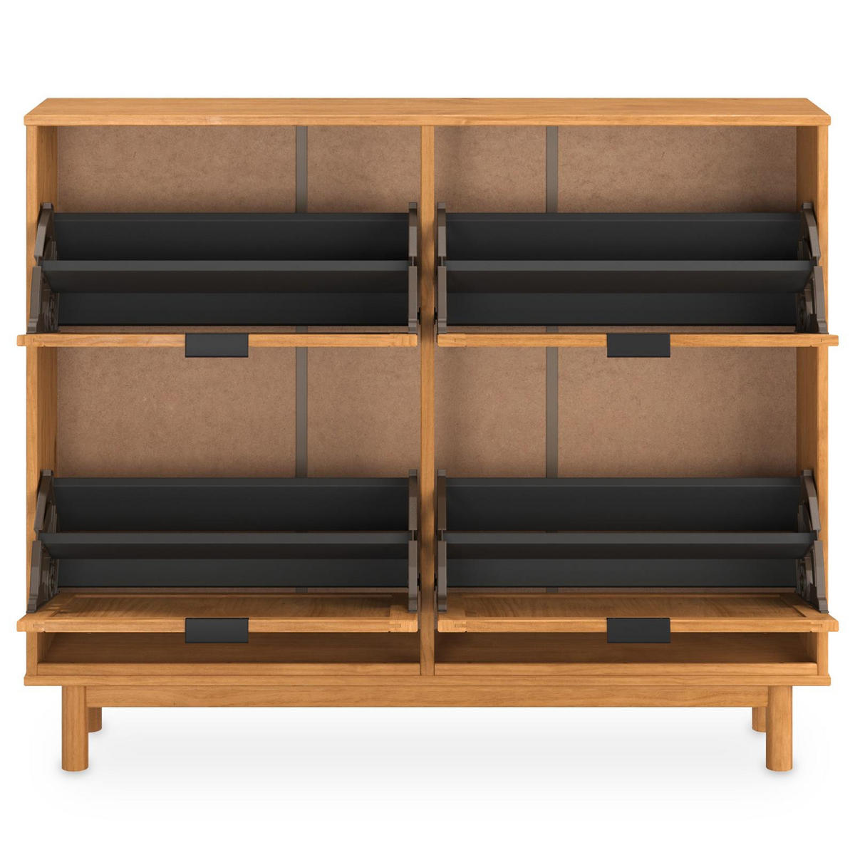 SCHUHKIPPER CEFIRA Eiche - Eichefarben, Holz (116/95/25cm) - IDIMEX