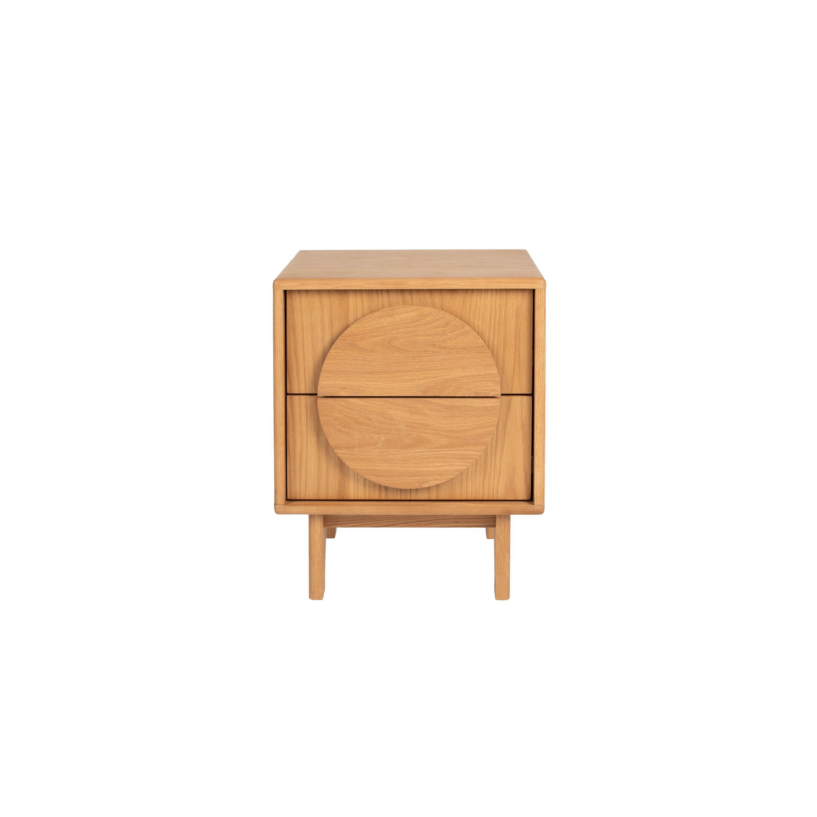 BEISTELLTISCH Groove Eiche - Beige, Holz (45/40/55cm) - Zuiver