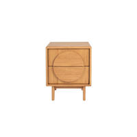 BEISTELLTISCH Groove Eiche - Beige, Holz (45/40/55cm) - Zuiver
