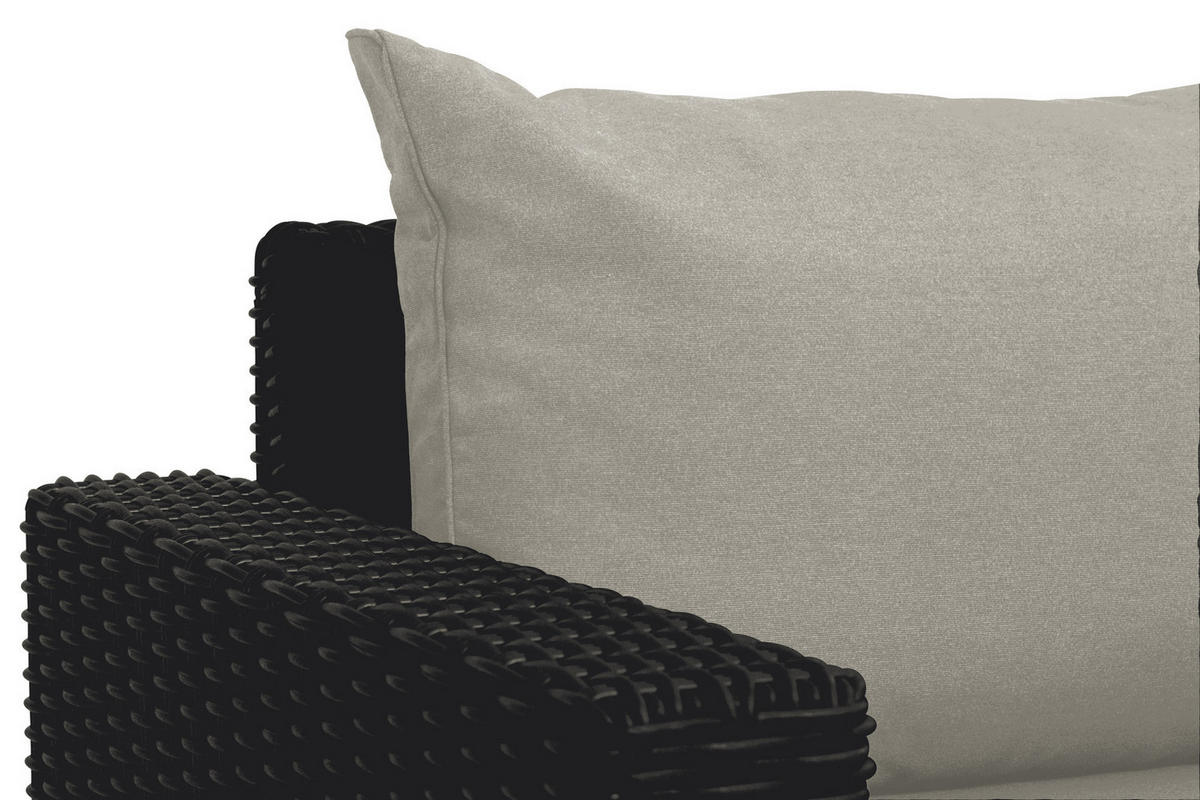GARTENSOFA California anthrazit mit Kissen in Sand - Anthrazit, Textil (68/71.5/199cm) - Allibert