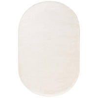 VISKOSETEPPICH OVAL Nela Ivory 150x230 cm - Creme, Textil (150/230cm) - benuta Pure