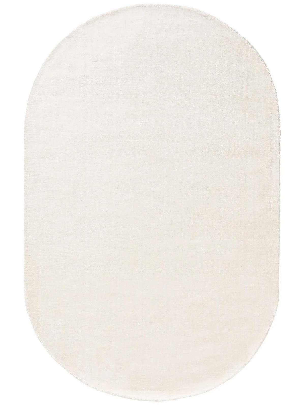 VISKOSETEPPICH OVAL Nela Ivory 150x230 cm - Creme, Textil (150/230cm) - benuta Pure