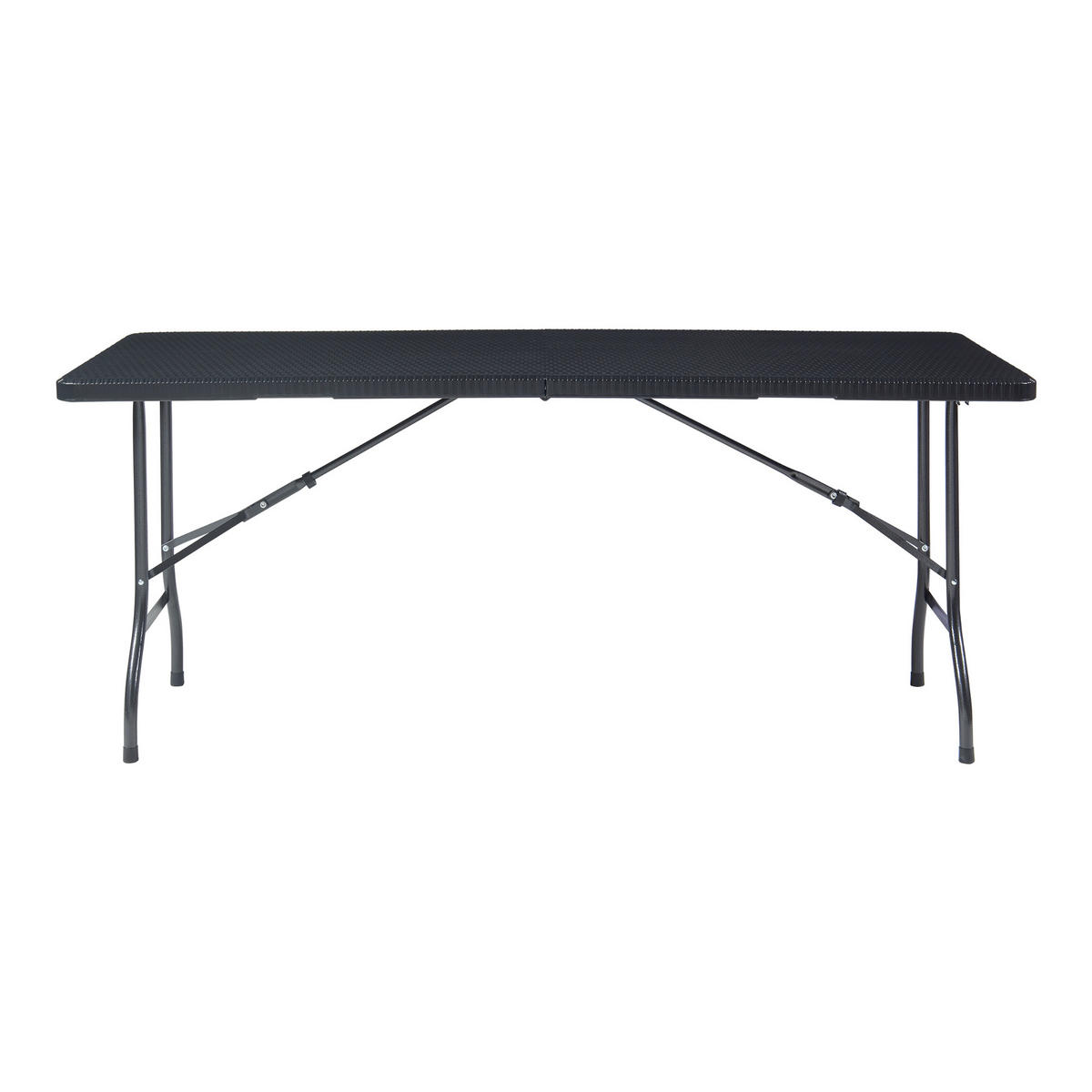 KLAPPTISCH Mark - Schwarz, Kunststoff/Metall (75/180/72cm) - [en.casa]