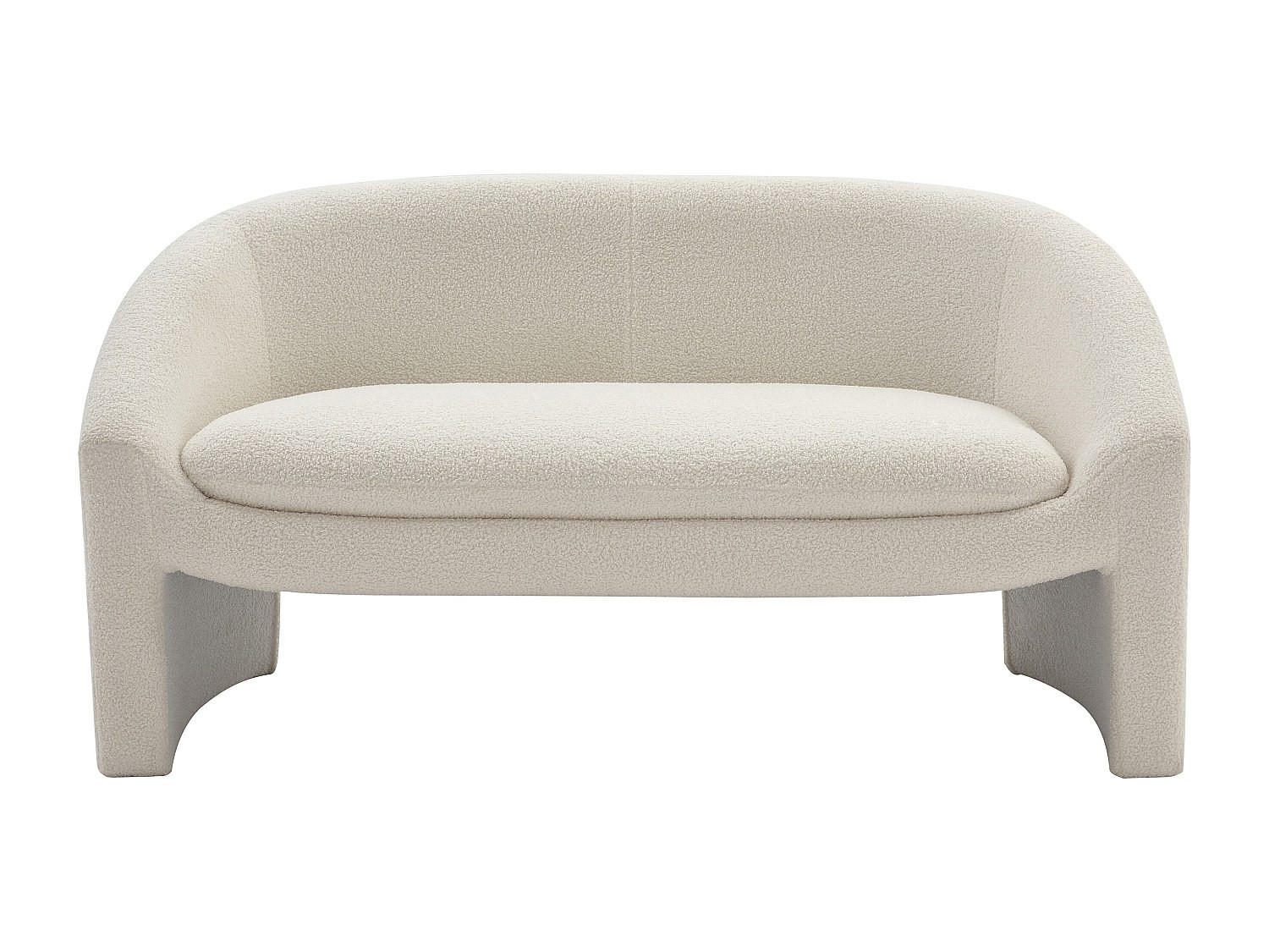 SOFA - 2 Personen - stoff - weiß Ossana - Weiß, Textil (137/74/74cm) - Vente-Unique