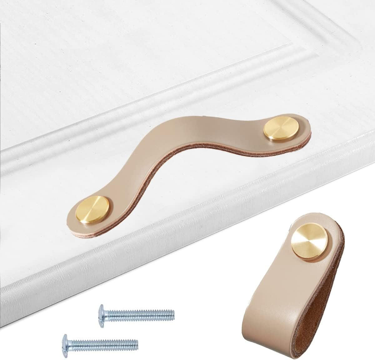 MÖBELGRIFF Vintage 4er-Set - Beige, Textil (2.5/0.3/13.8cm)