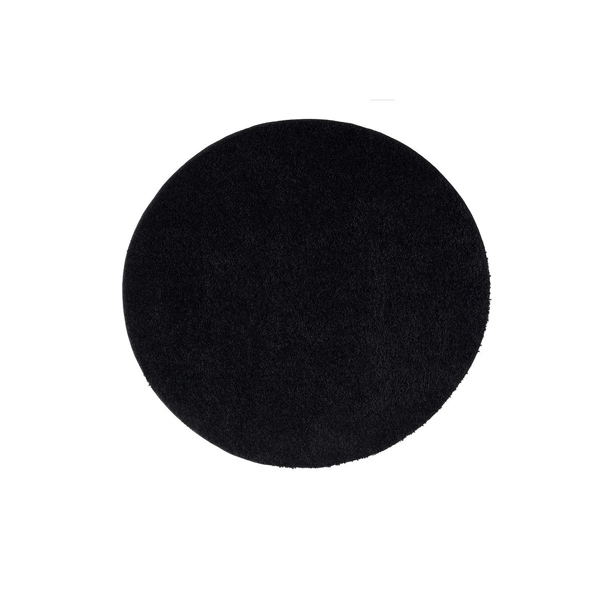 HOCHFLOR-TEPPICH City Shaggy 500 Schwarz 200 cm Rund - Schwarz, Textil (200/200cm) - carpet city