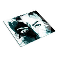 GLASPLATTE 60x52 cm Abstrakte Frau - Schwarz, Glas (60/0.4/52cm) - TULUP