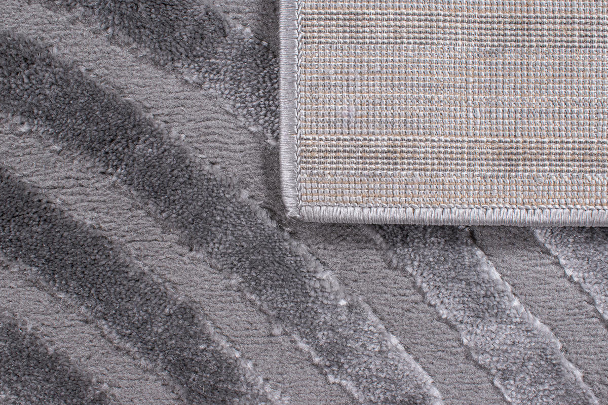 TEPPICH mit geometrischem Muster Bianca Grau 160x230 cm - Grau, Textil (160/230cm) - Nazar Rugs