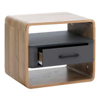 NACHTTISCH organisch Dunkelgrau - Dunkelgrau, Holz (48/40/44cm) - MCW