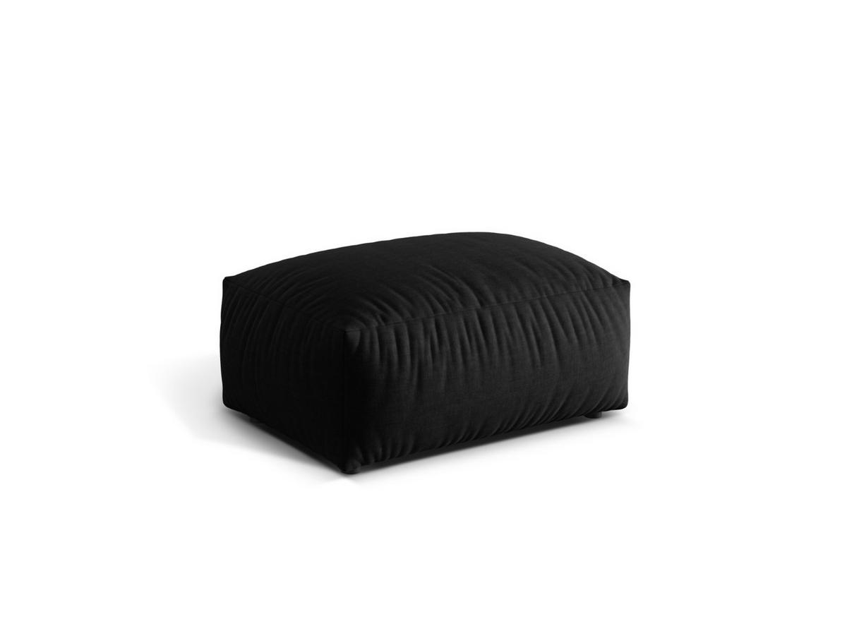 POUF Martina aus strukturiertem Stoff schwarz - Schwarz, Textil (65/44/95cm) - Micadoni
