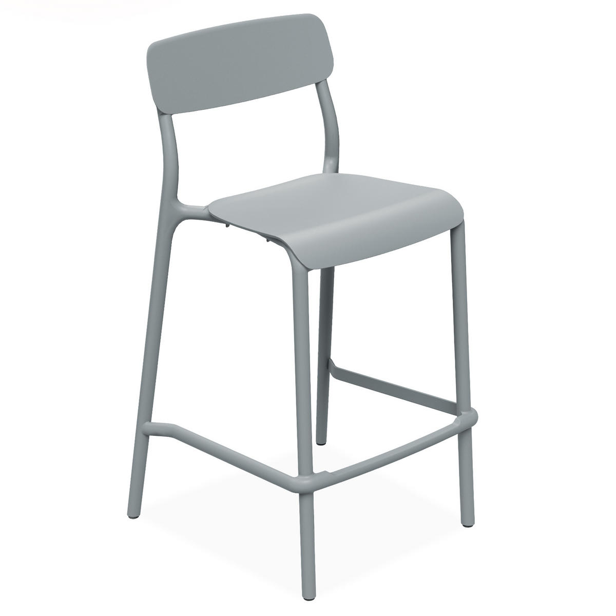 GARTENHOCKER GALIO, 2-er Set - Grau, Kunststoff (52/98.5/54.5cm) - KONSIMO®