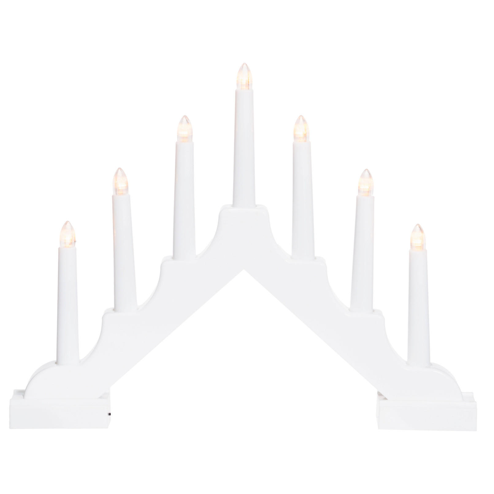 ADVENTSLEUCHTER LED 7 Lichter 29 cm - Weiß, Kunststoff (38/29/5cm)