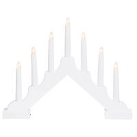 ADVENTSLEUCHTER LED 7 Lichter 29 cm - Weiß, Kunststoff (38/29/5cm)