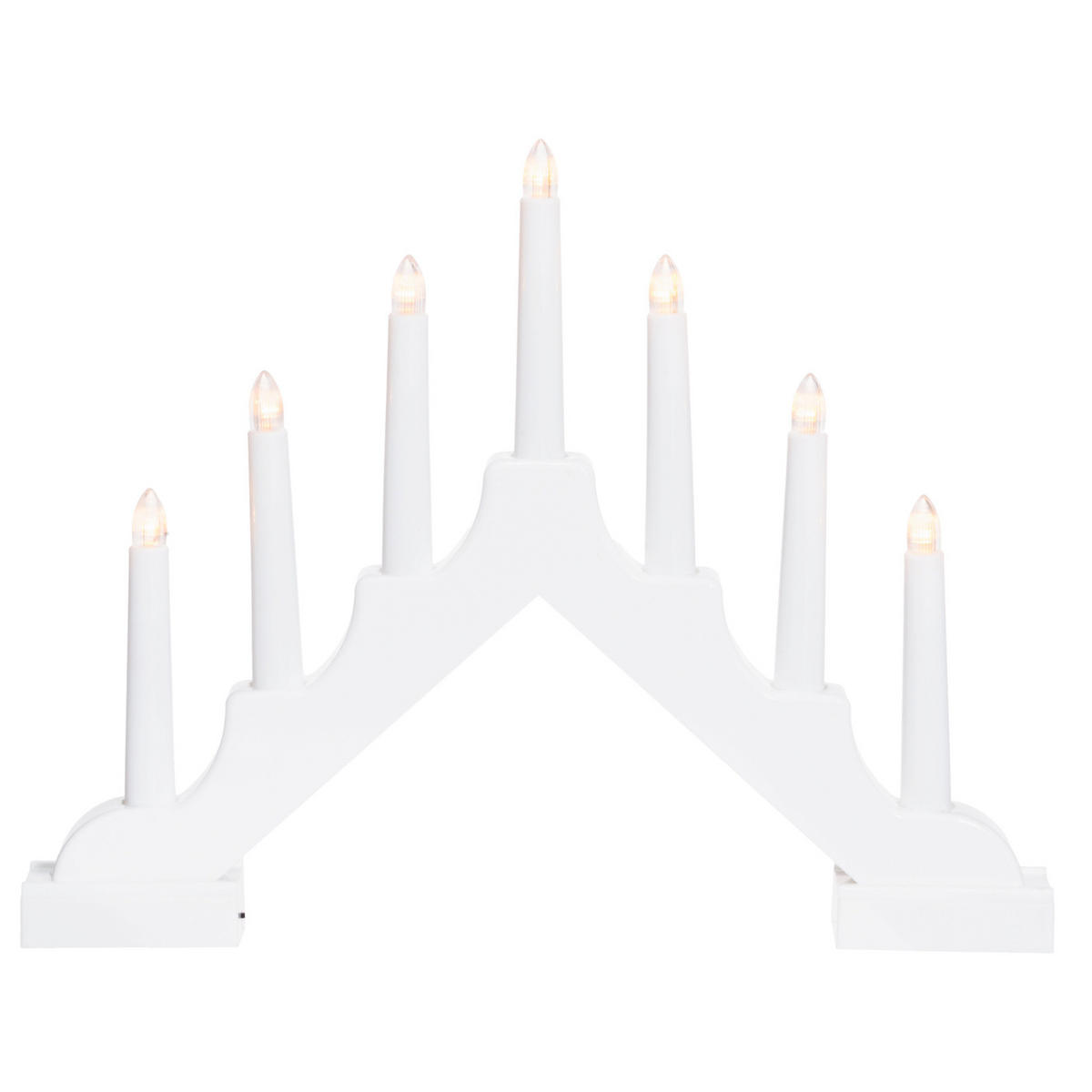 ADVENTSLEUCHTER LED 7 Lichter 29 cm - Weiß, Kunststoff (38/29/5cm)