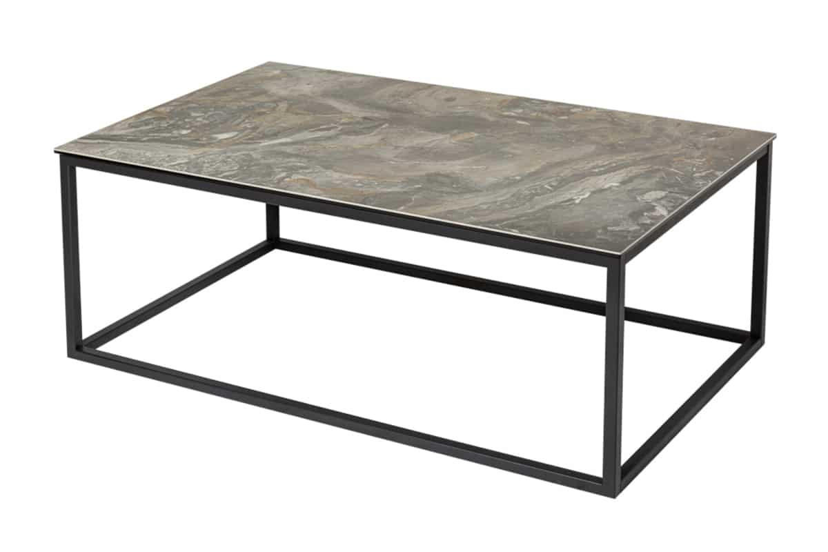 COUCHTISCH SYMBIOSE Marmor rechteckig Braun|Grau|Taupe 100cm - Taupe/Braun, Glas/Keramik (60/100/40cm) - riess-ambiente