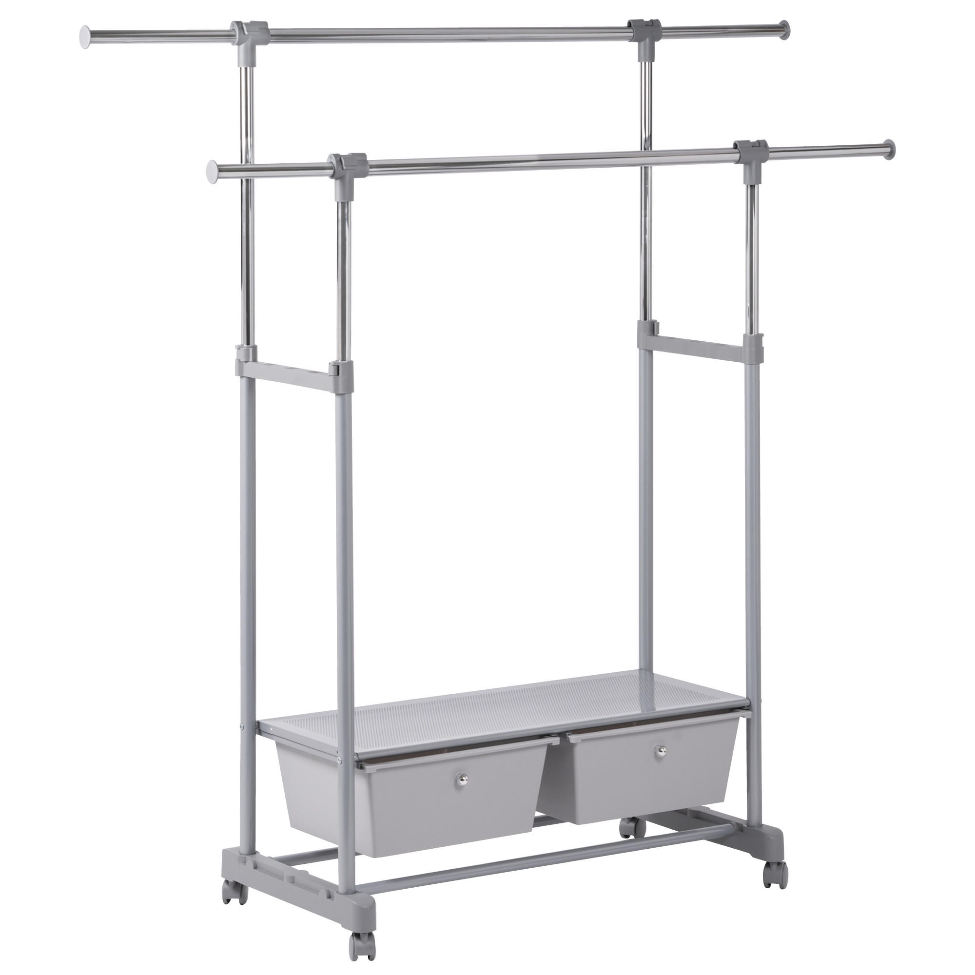 KLEIDERSTANGE, grau - Grau, Metall (129/163.5/42cm) - bremermann