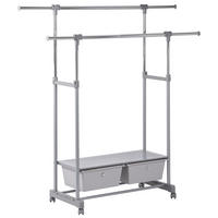 KLEIDERSTANGE, grau - Grau, Metall (129/163.5/42cm) - bremermann