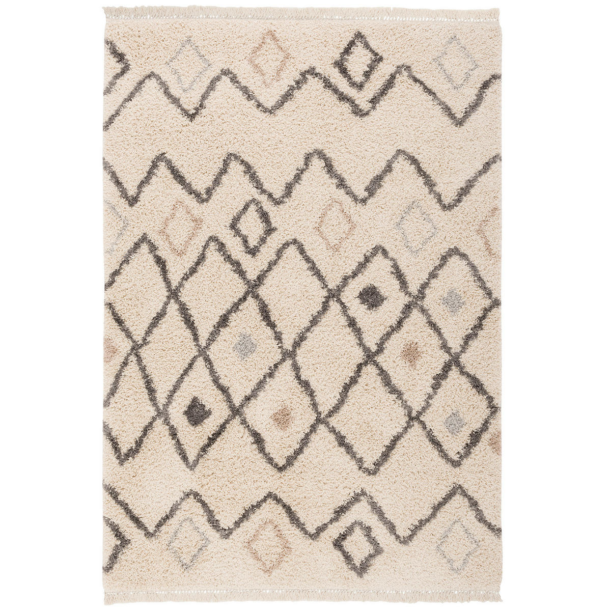 HOCHFLOR LANGFLOR SHAGGY TEPPICH CASABLANCA ETHNO - Ecru, Textil (160/230cm) - Pergamon