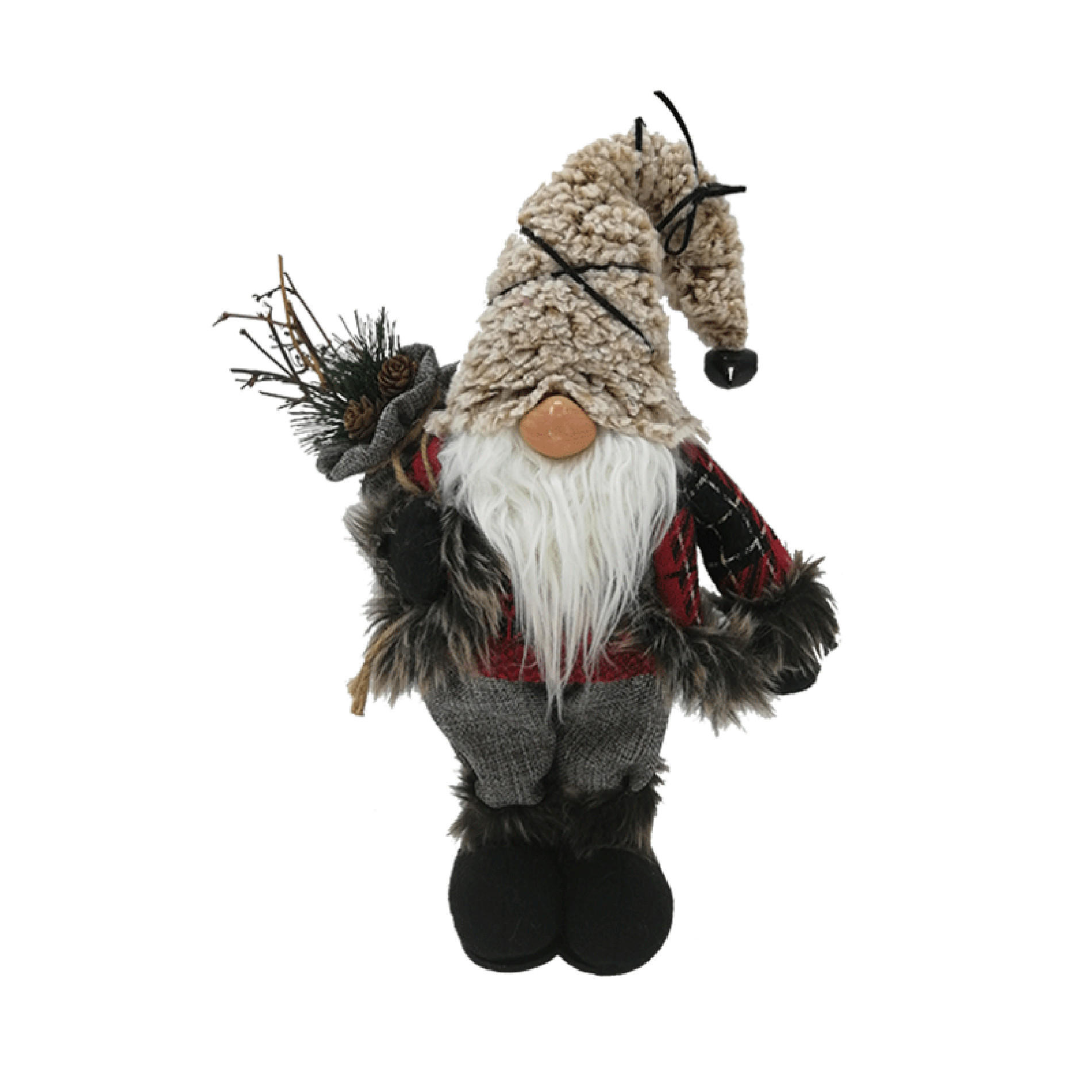 Mobili Rebecca Weihnachtsmann Grau 14x33x19 cm