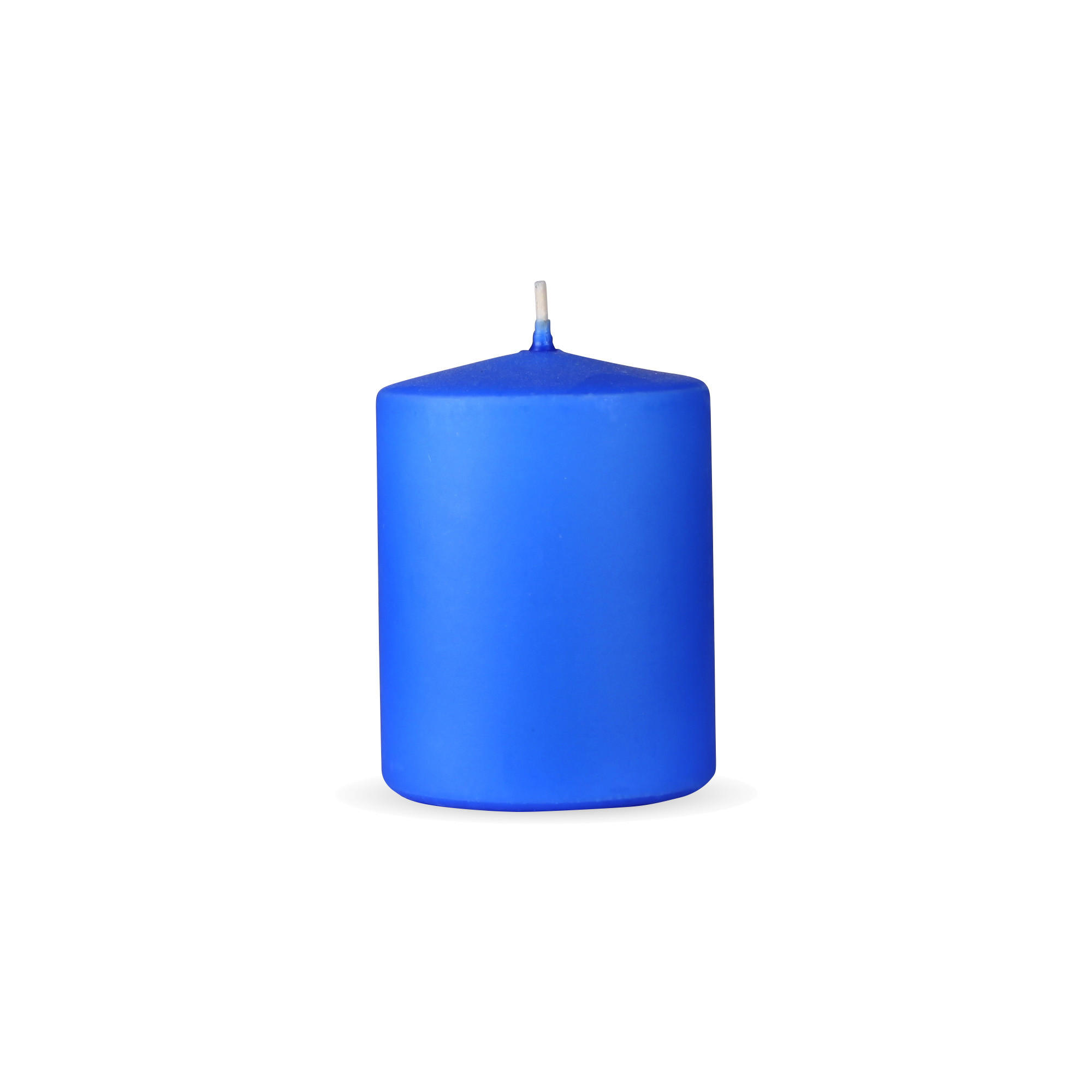 STUMPENKERZEN "Dunkelblau", Größe Ø7cm x Höhe: 8 cm - Dunkelblau, Naturmaterialien (7/8cm) - HS Candle