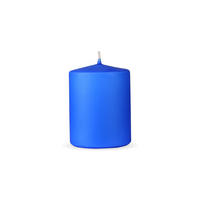 STUMPENKERZEN "Dunkelblau", Größe Ø7cm x Höhe: 8 cm - Dunkelblau, Naturmaterialien (7/8cm) - HS Candle
