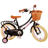 KINDERFAHRRAD Excellent - Mädchen - 14 Zoll - Rücktritt + Handbremse - Schwarz - Schwarz, Metall (53cm) - TPFSports