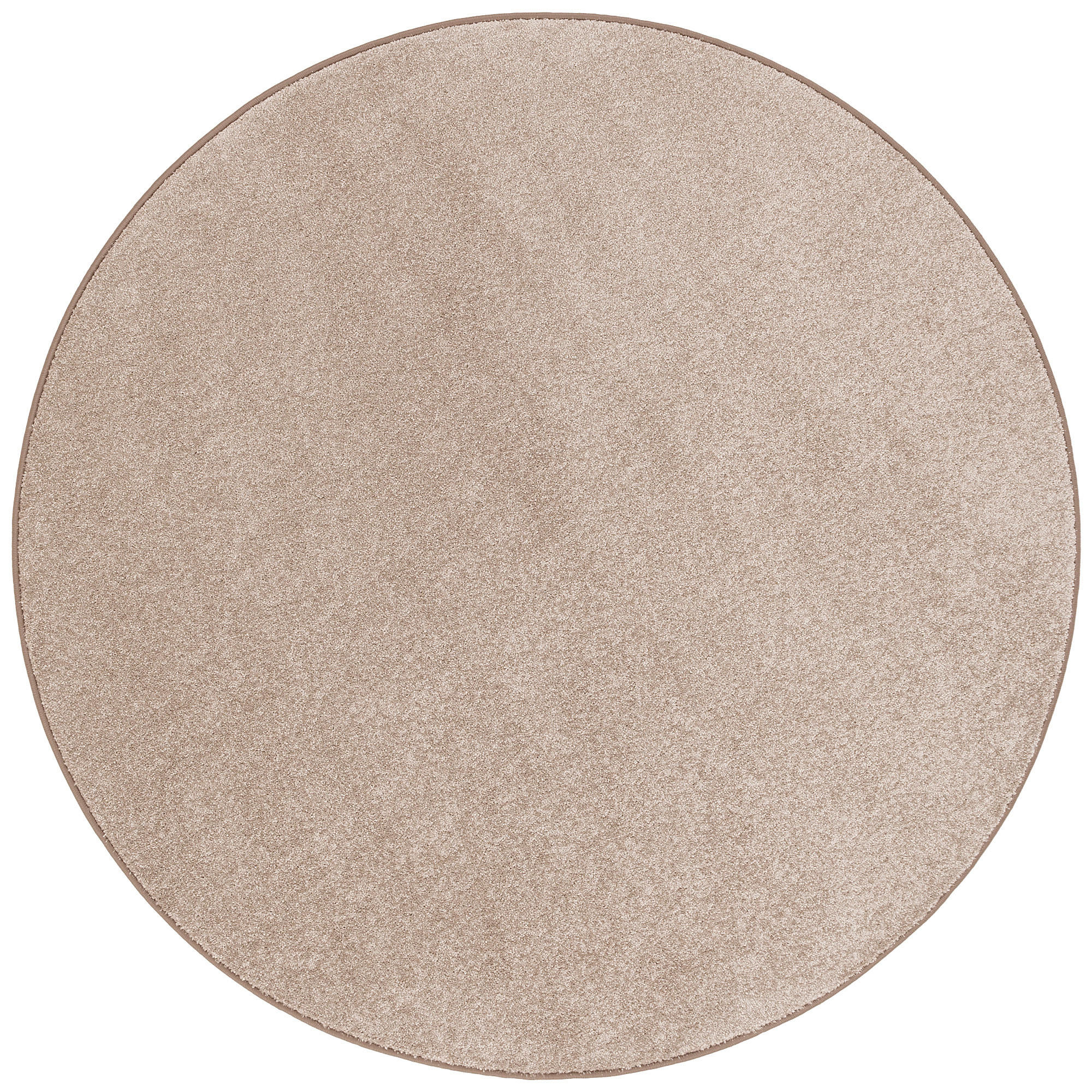 HOCHFLOR VELOURS TEPPICH LUNA RUND - Taupe, Textil (133/133cm) - Snapstyle