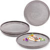 SPEISETELLER SET KAIRO MONDGRAU - 4 teilig aus Steingut - Dunkelgrau, Keramik (34.6cm) - Sänger