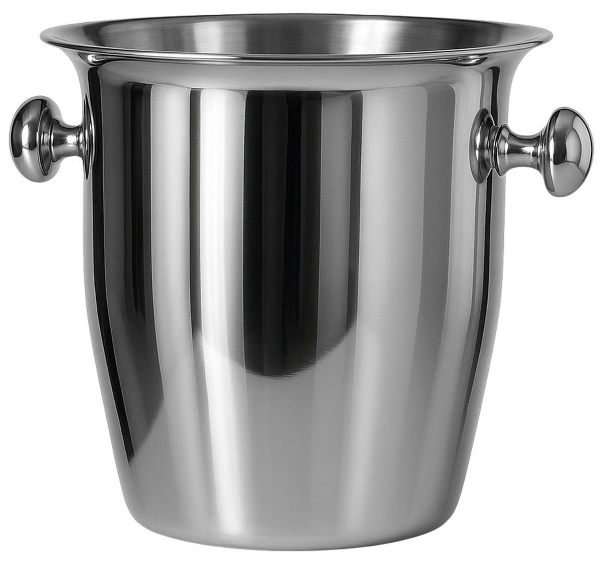 CHAMPAGNERKÜHLER für Strandkörbe - Silberfarben, Metall (23/21cm) - bene living